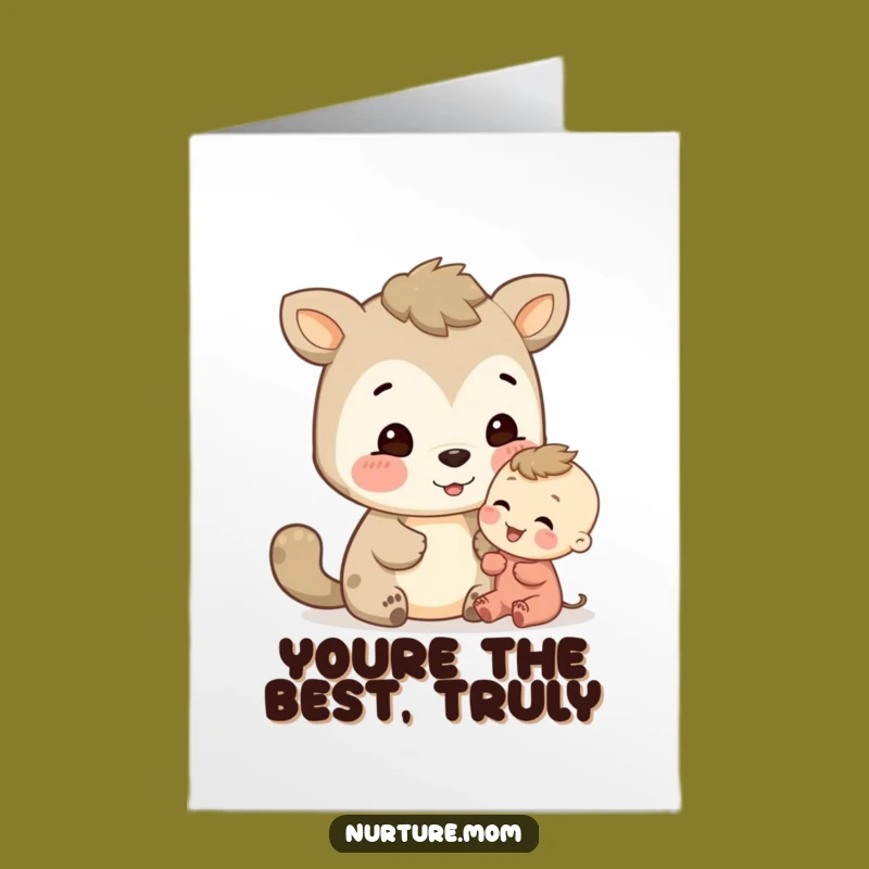 Free Printable Thank You Card: Animal's Kind Glance Funny Downloadable Note