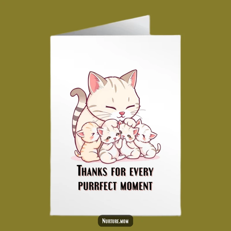 Free Printable Thank You Card: Cat Mom's Purrfect Thanks, Print At Home!
