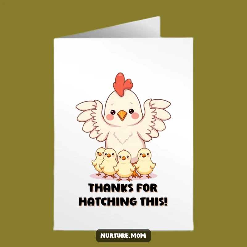 Free Printable Chicken Mom Thank You Card - Mother Hen Gratitude Funny
