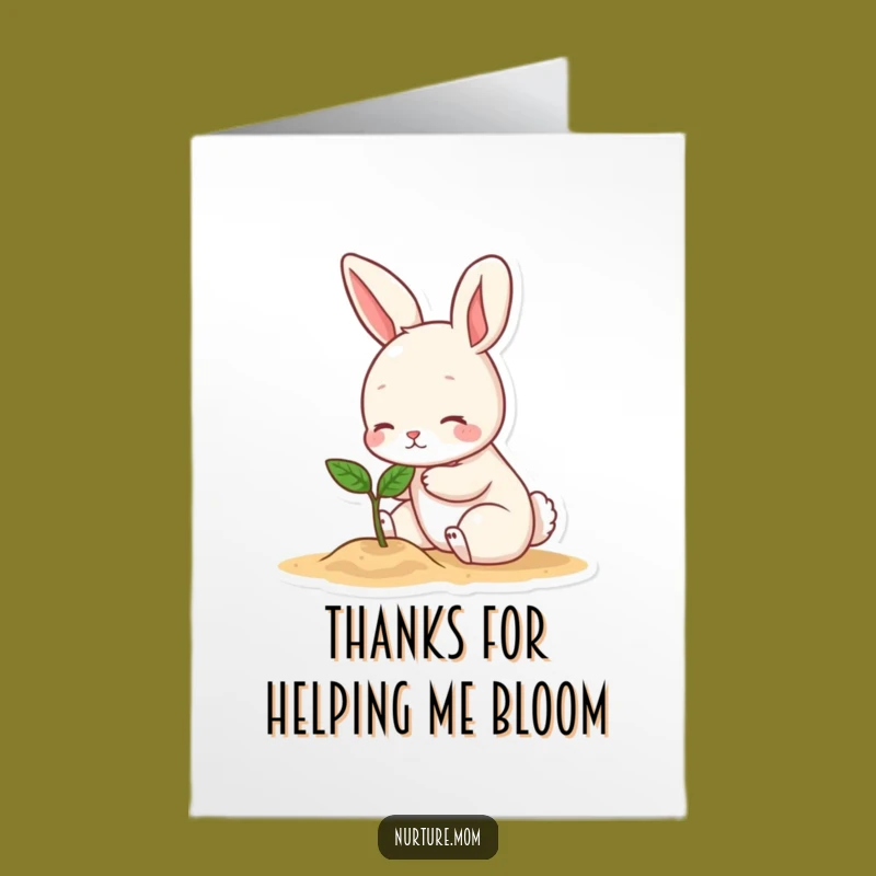 Free Printable Thank You Card: Bunny Sprout Gratitude, Humorous Downloadable Gift