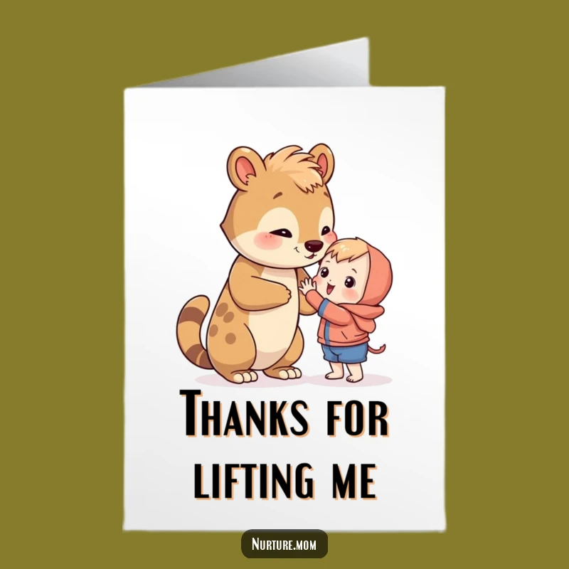 Free Printable Thank You Card: Animal's Guidance Funny Downloadable Note