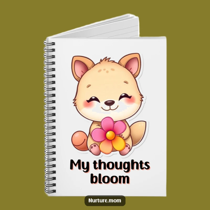 Funny Animal Flower Notebook - Journal Your Thoughts with Loving Cartoon Flair!