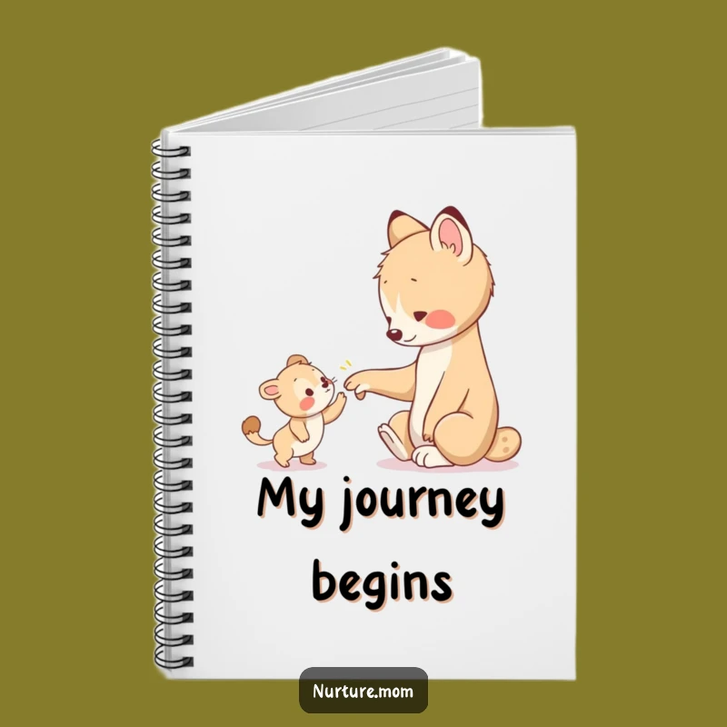 Funny Journal: Animal Paw Guiding Young One, Motivational Gift