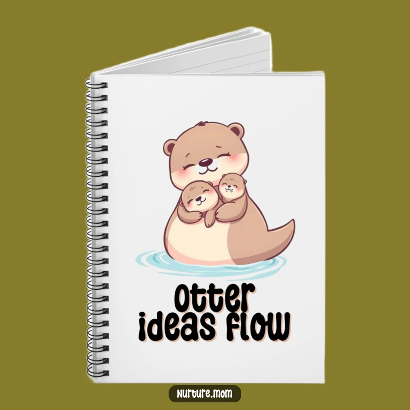 Funny Otter Mom Notebook: Journal Your Thoughts with Aquatic Joy