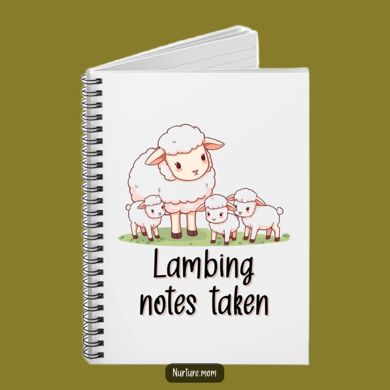 Funny Sheep Mom Notebook: Gentle Guardian Scene, Sweet Pastoral Journal Gift