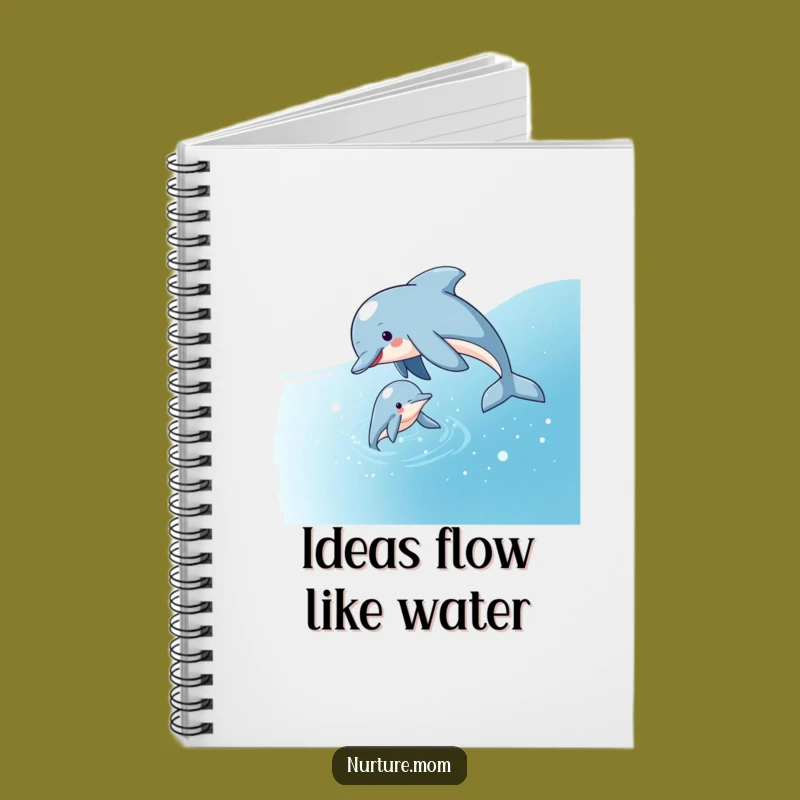 Funny Dolphin Mom Notebook: Jot Down Ideas with Aquatic Flair