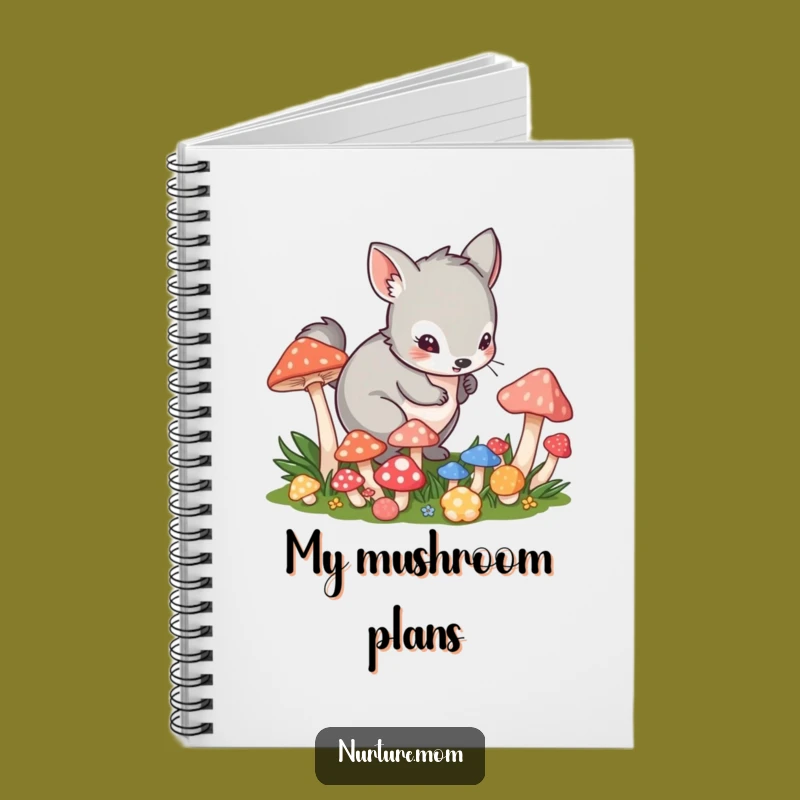 Funny Mushroom Notebook: Playful Animal's Forager Journal Gift