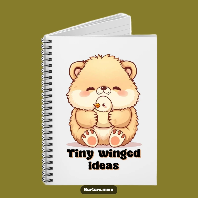 Funny Journal: Fluffy Animal's Gentle Bird Hold Notebook Gift