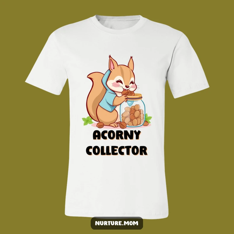 Funny Kawaii Squirrel Mom T-Shirt: Nut Collecting Fun, Hilarious Gift for Organizers