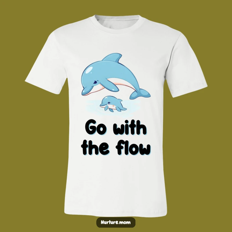Dolphin Mom & Calf T-Shirt - Ocean Grace & Guidance Gift