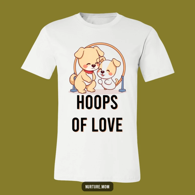 Funny T-Shirt: Kawaii Dog Mom Puppy Hoop Training - Cute Pet Gift