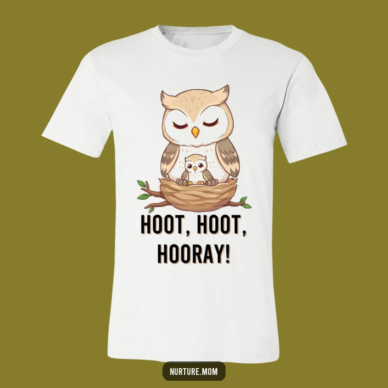 Funny Owl Feeding T-Shirt: Gentle Parent & Fledgling, Cute Funny Gift