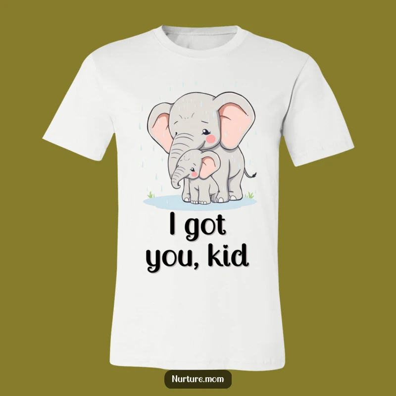 Elephant Mom & Calf T-Shirt - Protective & Touching Gift