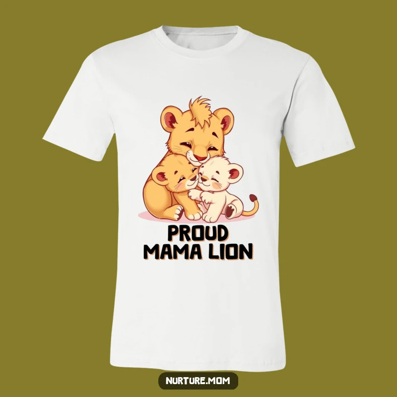 Funny! Lioness Cub Grooming Tee: Wear Your Wild Motherhood Humor Proudly!