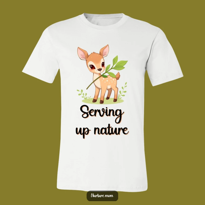 Funny Deer Nourishment T-Shirt: Wear the Calm of Nature with Humor