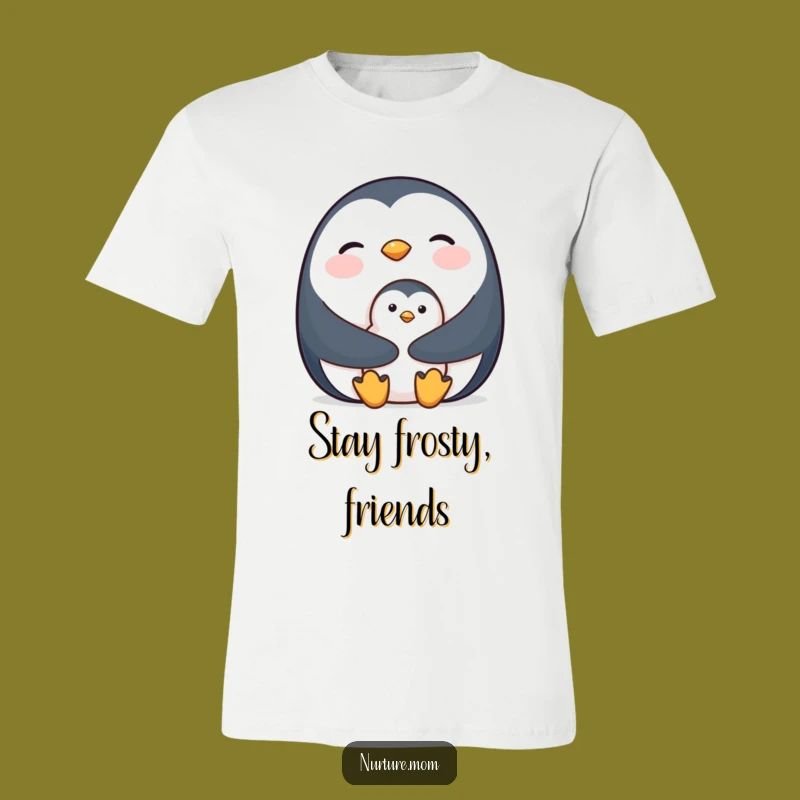 Penguin Mom & Chick T-Shirt - Cute & Cozy Gift