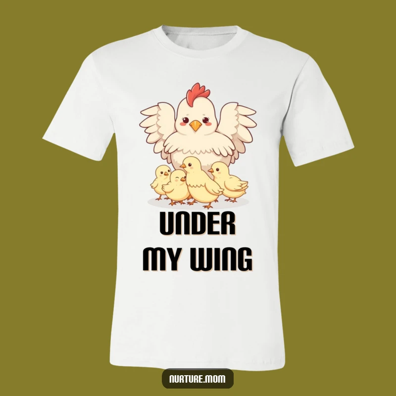 Funny Protective Hen Shield T-Shirt: Cute Farm Parenting Gift