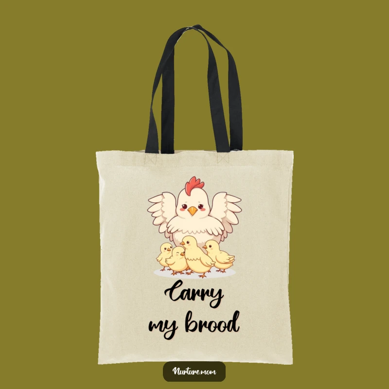 Funny Protective Hen Tote Bag: Cute Farm Accessory Gift