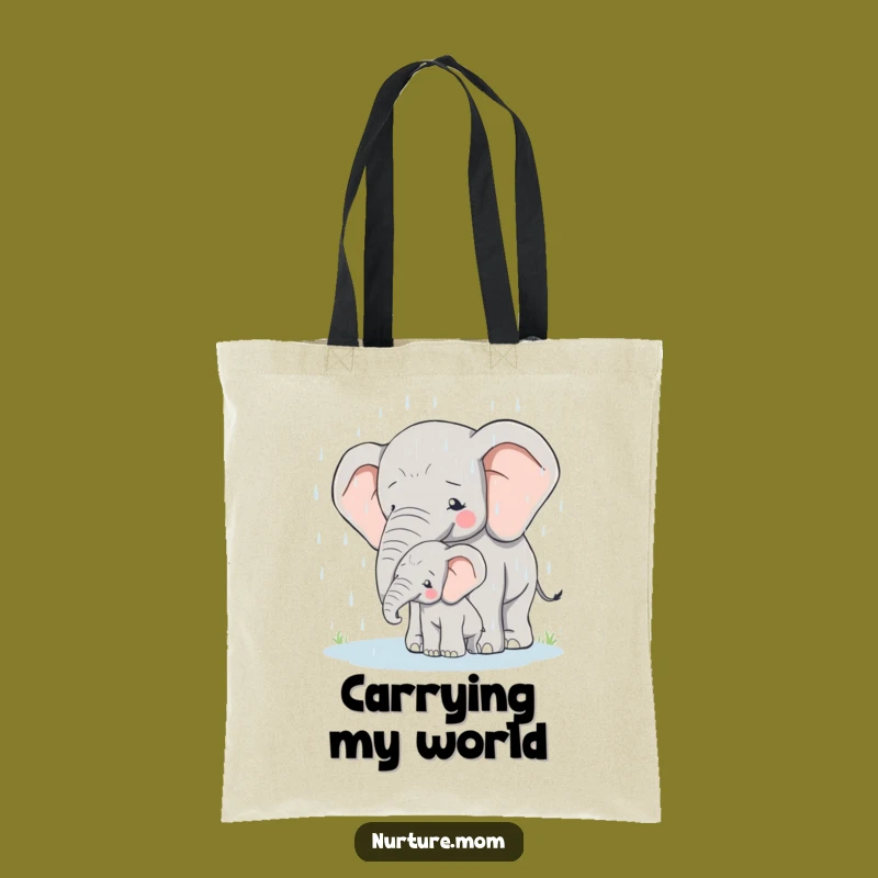 Elephant Mom Tote Bag - Stylish & Protective Carry-All
