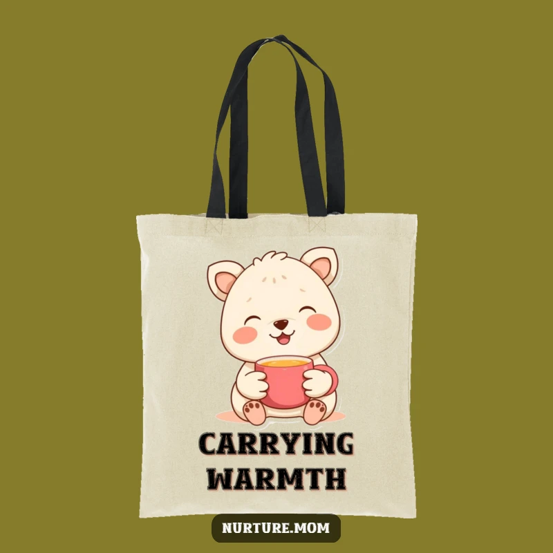 Funny Animal Coffee Lover Tote Bag - Carry Warmth!