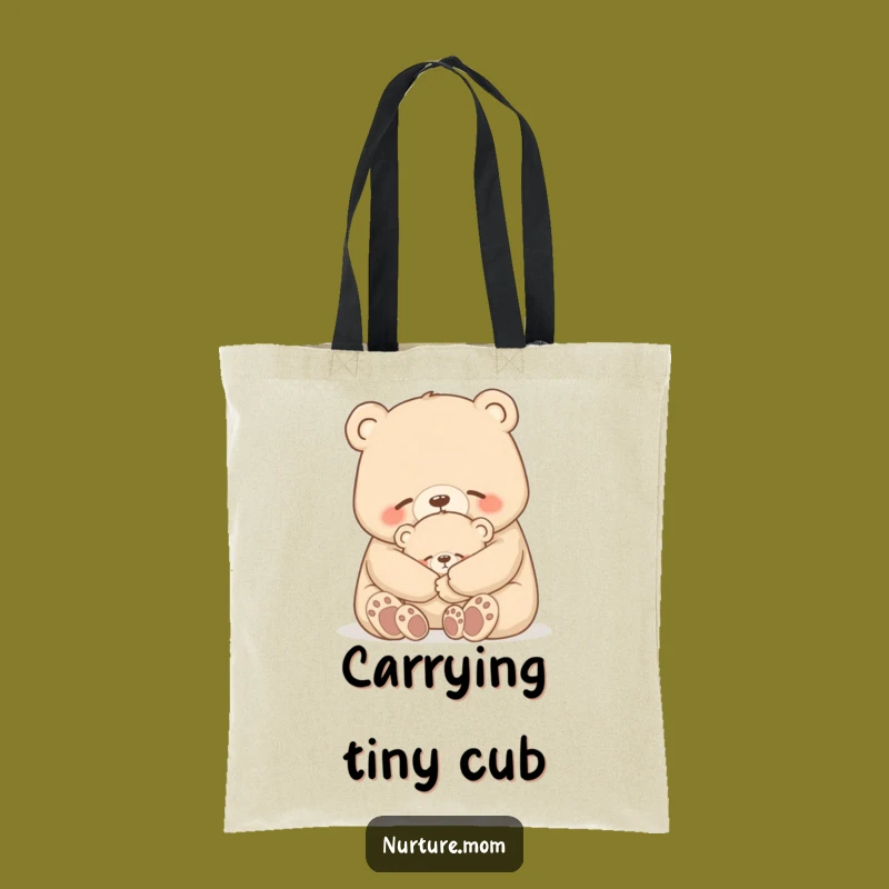 Funny Bear Tote Bag - Motherly Love Carry-all, Great Gift