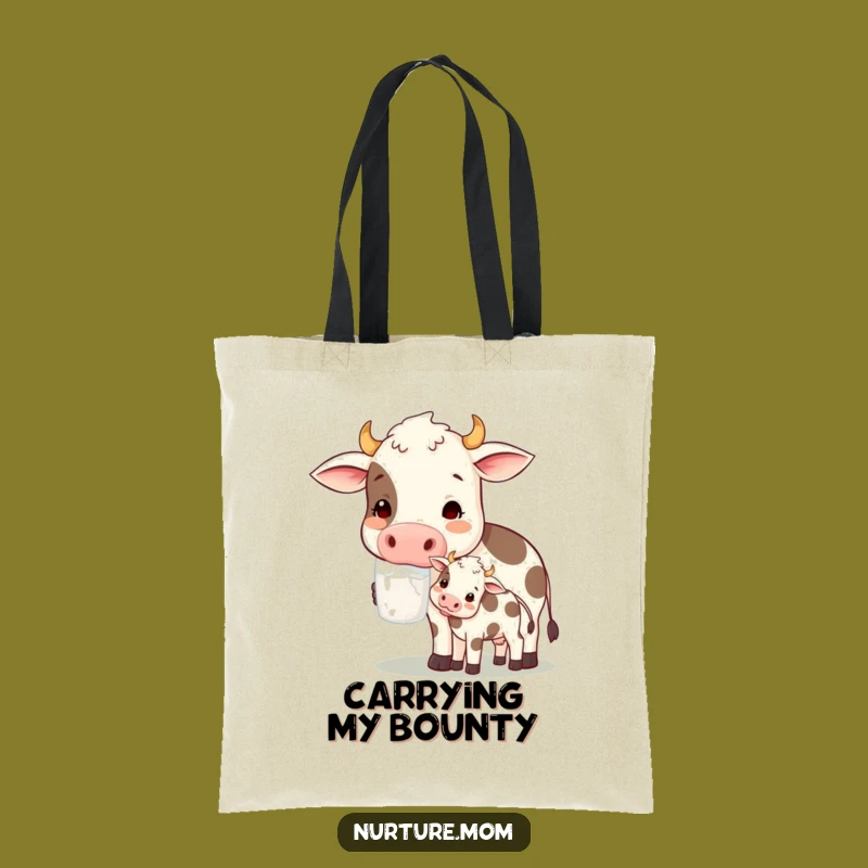 Funny! Happy Cow Mom Tote Bag: Carry Plenty with Love & Farmyard Humor