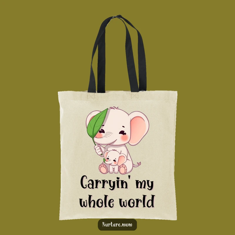 Funny Kawaii Elephant Mom Tote Bag: Cute & Practical Mama Carry-All