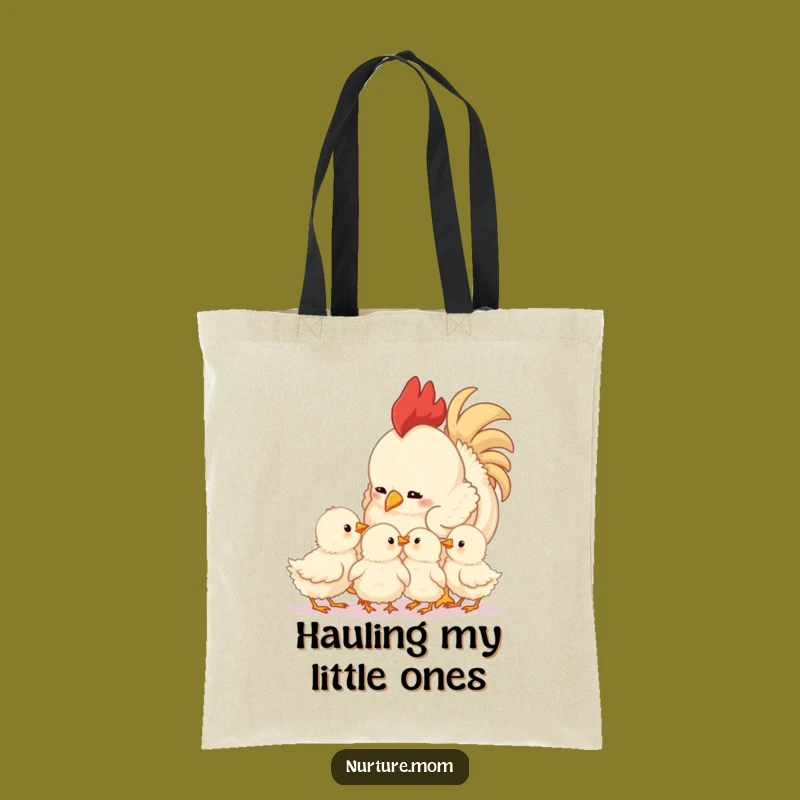 Funny Mother Hen Tote Bag: Cute Chicks, Adorable & Hilarious Shopping Bag