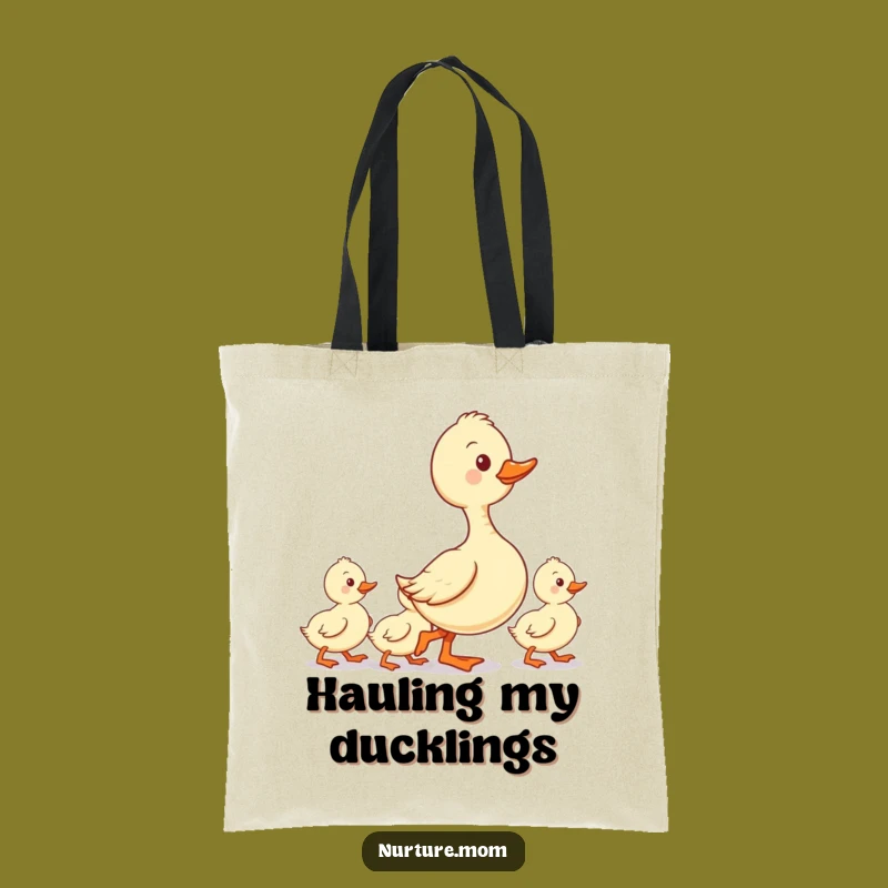Funny Tote Bag: Kawaii Duck Mom Ducklings - Cute & Practical Parenting Gift