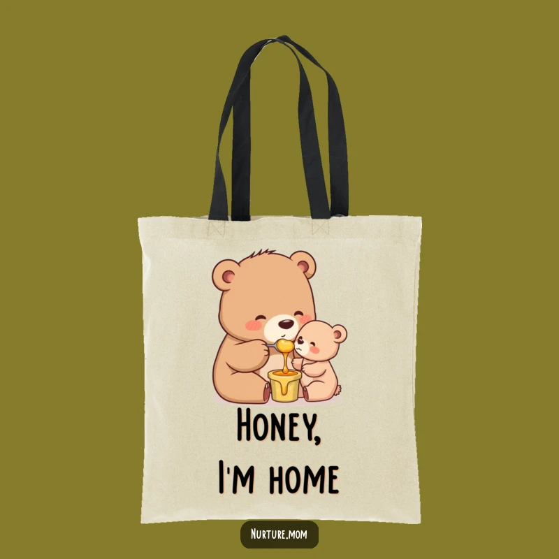 Funny Mama Bear Honey Tote Bag: Adorable and Practical Parenting Gift