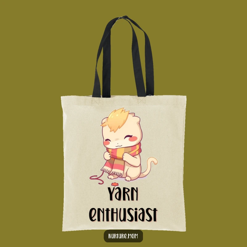 Funny Knitting Project Tote Bag - Carry Your Yarn in Style!